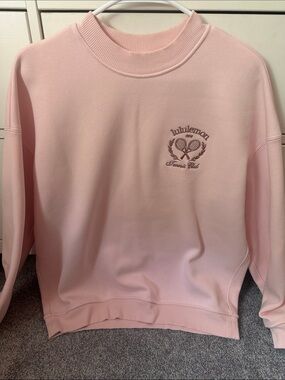 lululemon athletica Pink Crewneck Sweatshirt with Tennis Club Logo